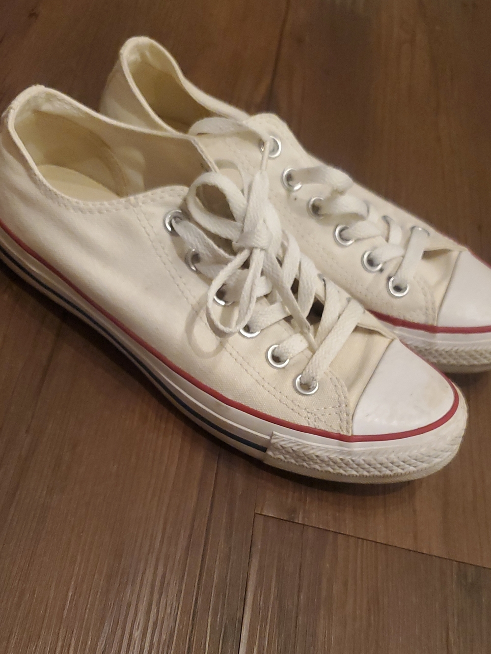 Classic Low-Top Canvas Sneakers in Off-White